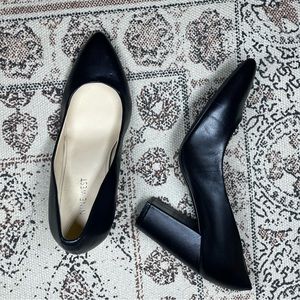 Nine West Block Heels 8.5 Black Leather